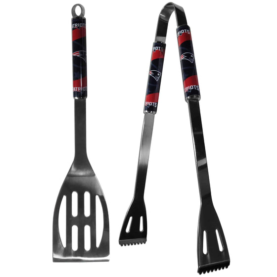 New England Patriots 2 pc Steel BBQ Tool Set (SSKG) - 757 Sports Collectibles
