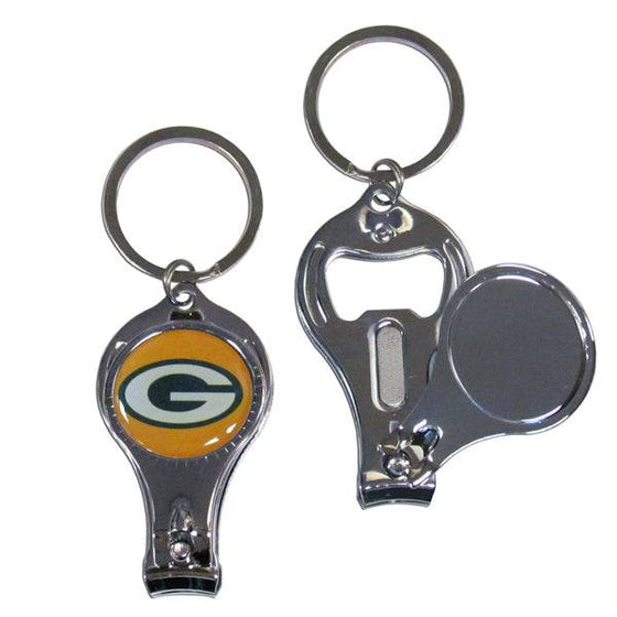 Green Bay Packers Nail Care/Bottle Opener Key Chain (SSKG) - 757 Sports Collectibles