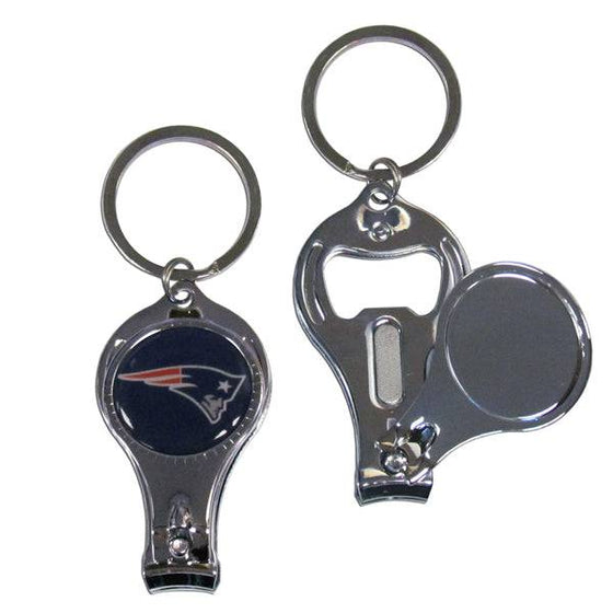 New England Patriots Nail Care/Bottle Opener Key Chain (SSKG) - 757 Sports Collectibles