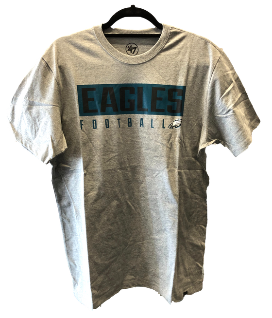 Philadelphia Eagles Victory Block Slate Grey 47' T-Shirt -  Mens - All Sizes - 757 Sports Collectibles