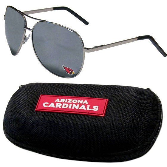 Arizona Cardinals Aviator Sunglasses and Zippered Carrying Case (SSKG) - 757 Sports Collectibles
