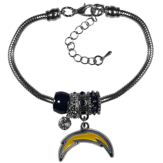 Los Angeles Chargers Euro Bead Bracelet (SSKG) - 757 Sports Collectibles