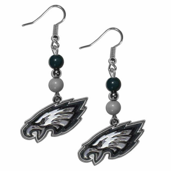 Philadelphia Eagles Fan Bead Dangle Earrings (SSKG) - 757 Sports Collectibles