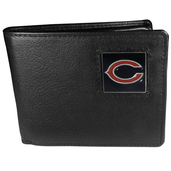 Chicago Bears Leather Bi-fold Wallet Packaged in Gift Box (SSKG) - 757 Sports Collectibles
