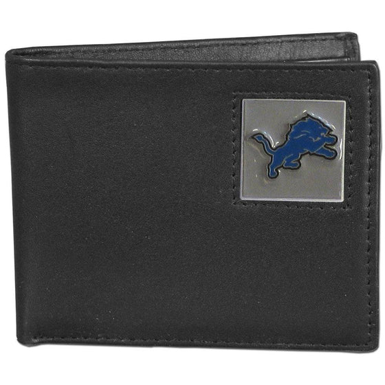 Detroit Lions Leather Bi-fold Wallet (SSKG) - 757 Sports Collectibles
