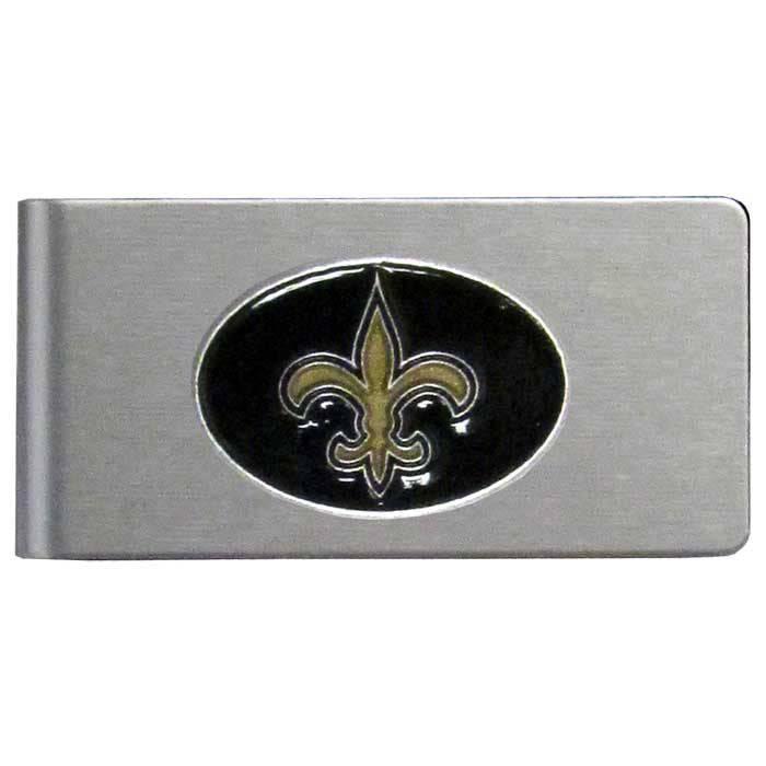 New Orleans Saints Brushed Metal Money Clip (SSKG) - 757 Sports Collectibles