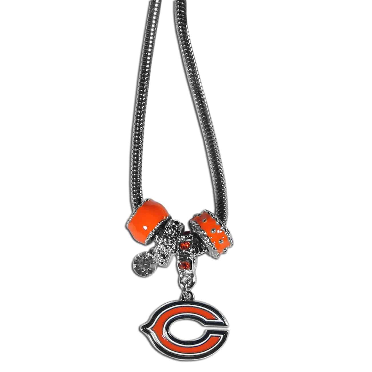 Chicago Bears Euro Bead Necklace (SSKG) - 757 Sports Collectibles