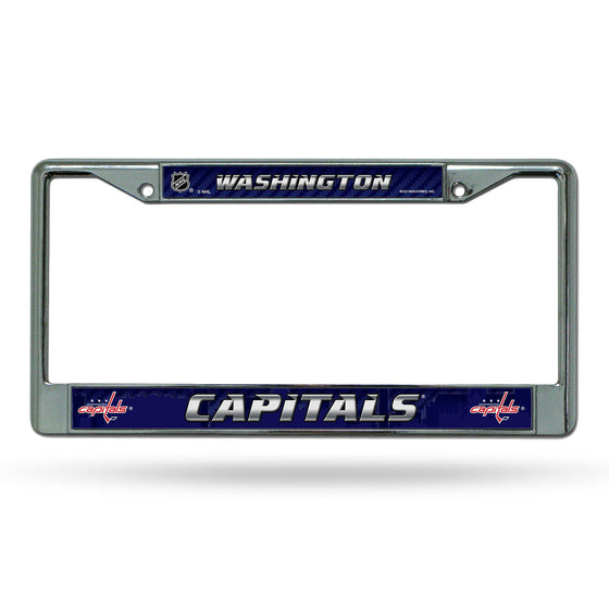 Washington Capitals License Plate Frame Chrome Printed Insert - 757 Sports Collectibles