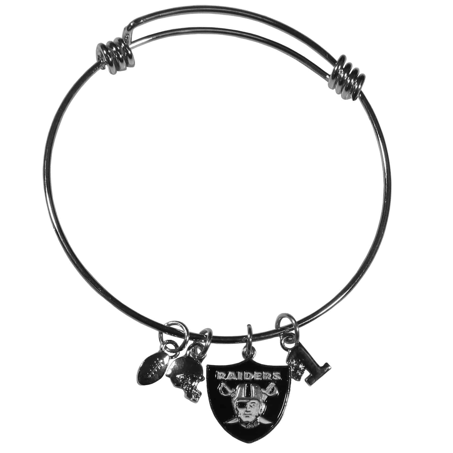 Oakland Raiders Charm Bangle Bracelet (SSKG) - 757 Sports Collectibles