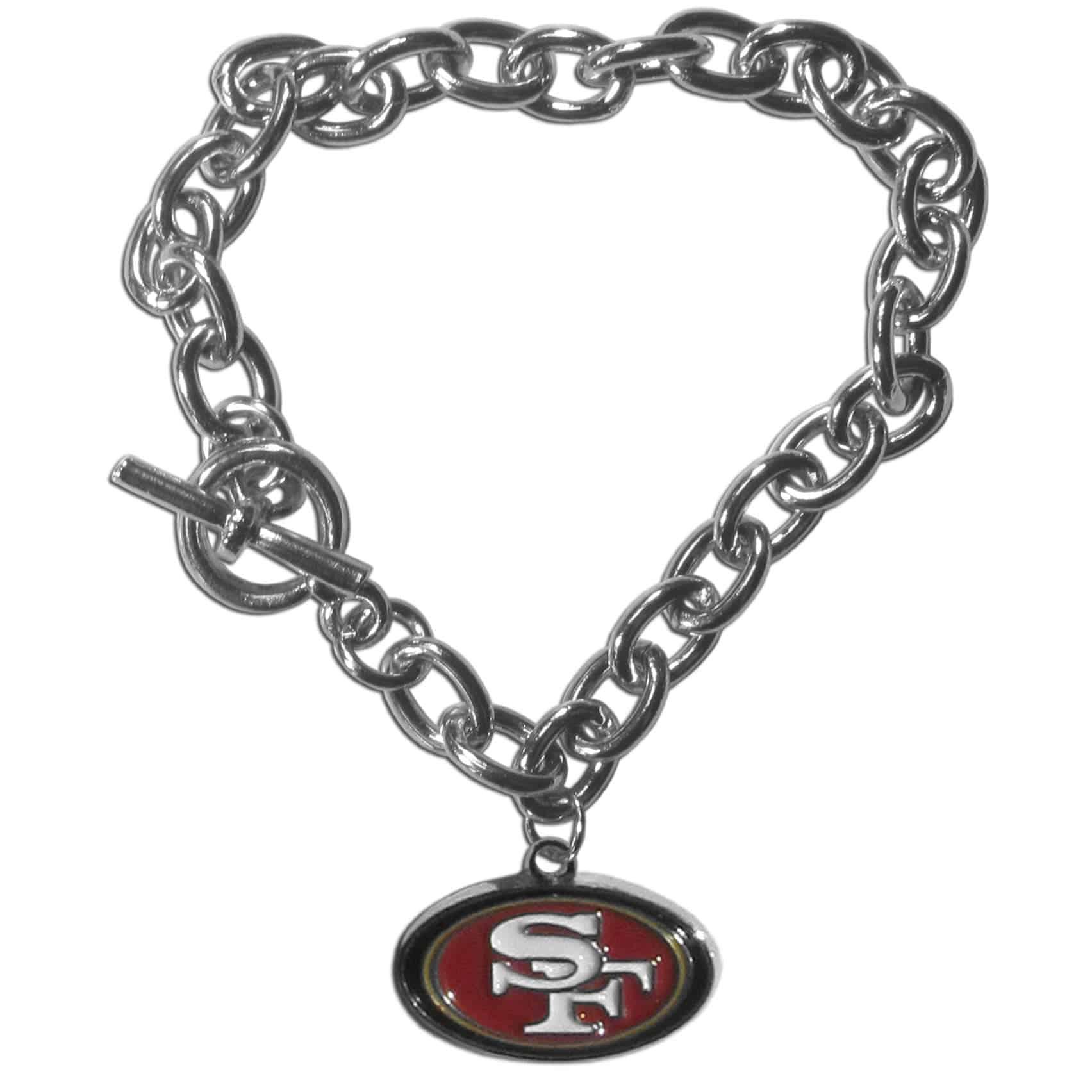 San Francisco 49ers Charm Chain Bracelet (SSKG) - 757 Sports Collectibles