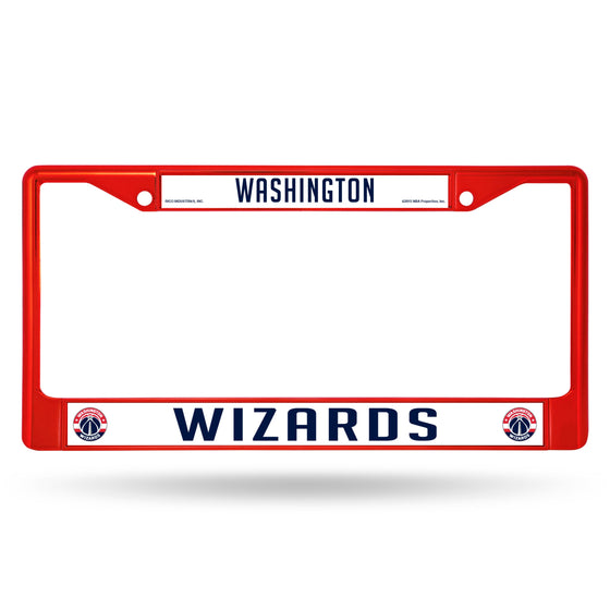 Wizards Colored Chrome Frame Secondary Red