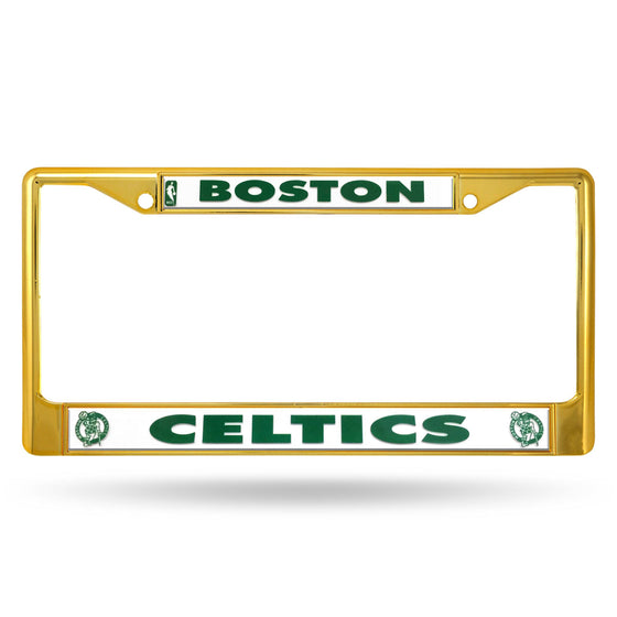 BOSTON CELTICS COLORED CHROME FRAME SECONDARY GOLD (Rico) - 757 Sports Collectibles