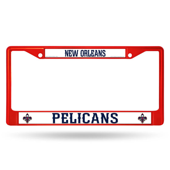 NEW ORLEANS PELICANS RED COLORED CHROME FRAME (Rico) - 757 Sports Collectibles