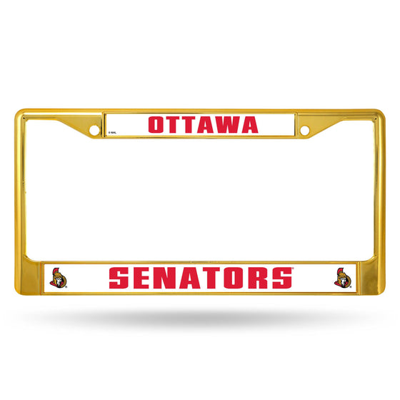 Ottawa SENATORS GOLD COLORED CHROME FRAME (Rico) - 757 Sports Collectibles