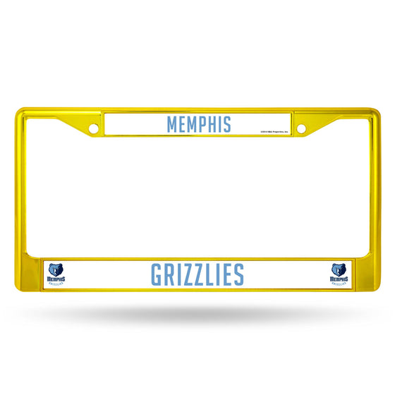 MEMPHIS GRIZZLIES COLORED CHROME FRAME SECONDARY YELLOW (Rico) - 757 Sports Collectibles