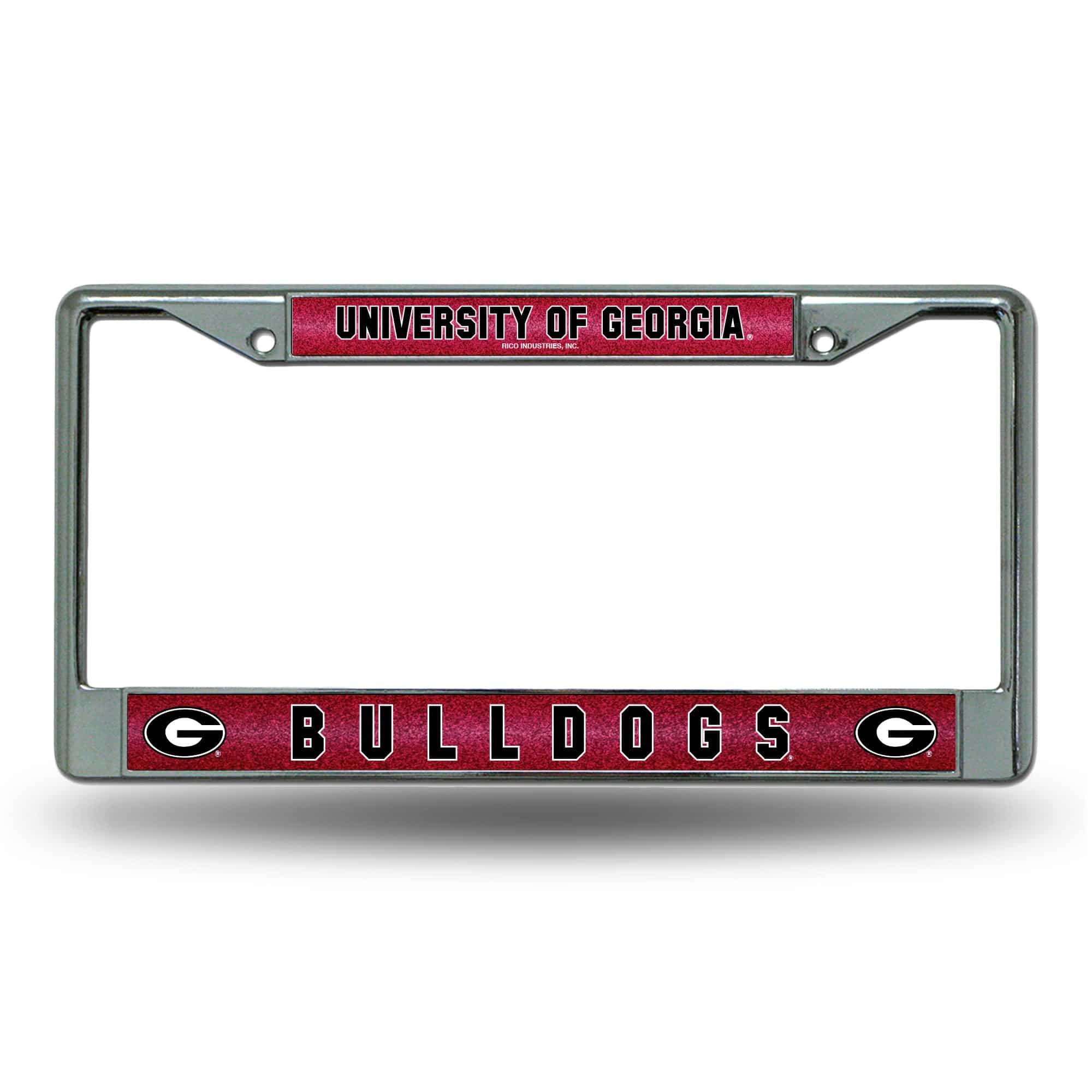 GEORGIA UGA Bulldogs BLING CHROME FRAME (Rico) - 757 Sports Collectibles