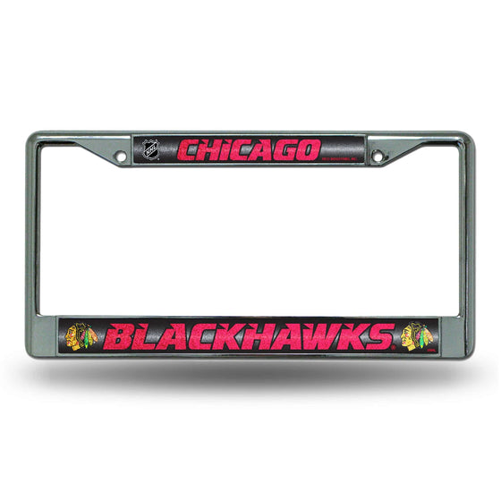 Chicago BLACKHAWKS BLING CHROME FRAME (Rico) - 757 Sports Collectibles