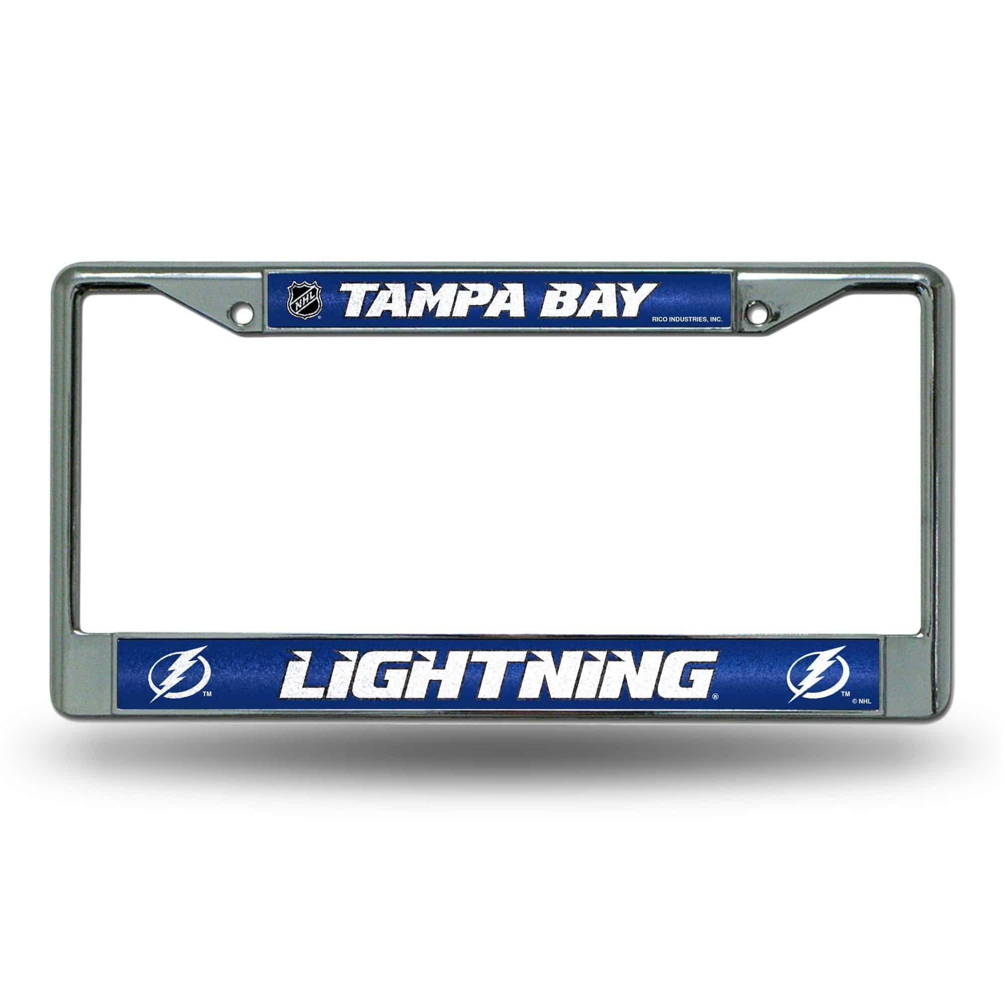 TAMPA BAY LIGHTNING BLING CHROME FRAME (Rico) - 757 Sports Collectibles