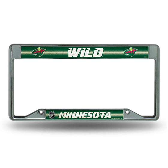 MINNESOTA WILD INVERTED BLING CHROME FRAME (Rico) - 757 Sports Collectibles