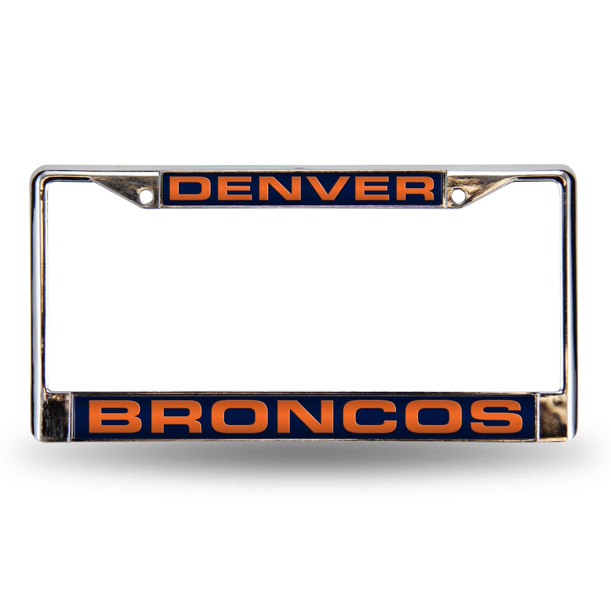 Denver BRONCOS BLUE LASER CHROME FRAME (Rico) - 757 Sports Collectibles