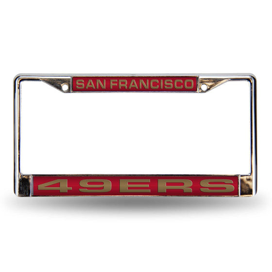 San Francisco 49ERS RED LASER CHROME FRAME (Rico) - 757 Sports Collectibles