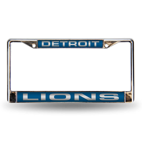 DETROIT LIONS BLUE LASER CHROME FRAME (Rico) - 757 Sports Collectibles
