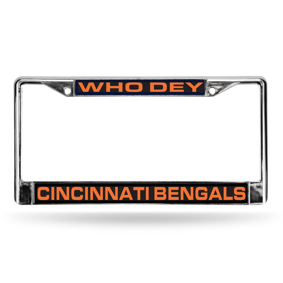Cincinnati BENGALS "WHO DEY" LASER CHROME FRAMES (Rico) - 757 Sports Collectibles