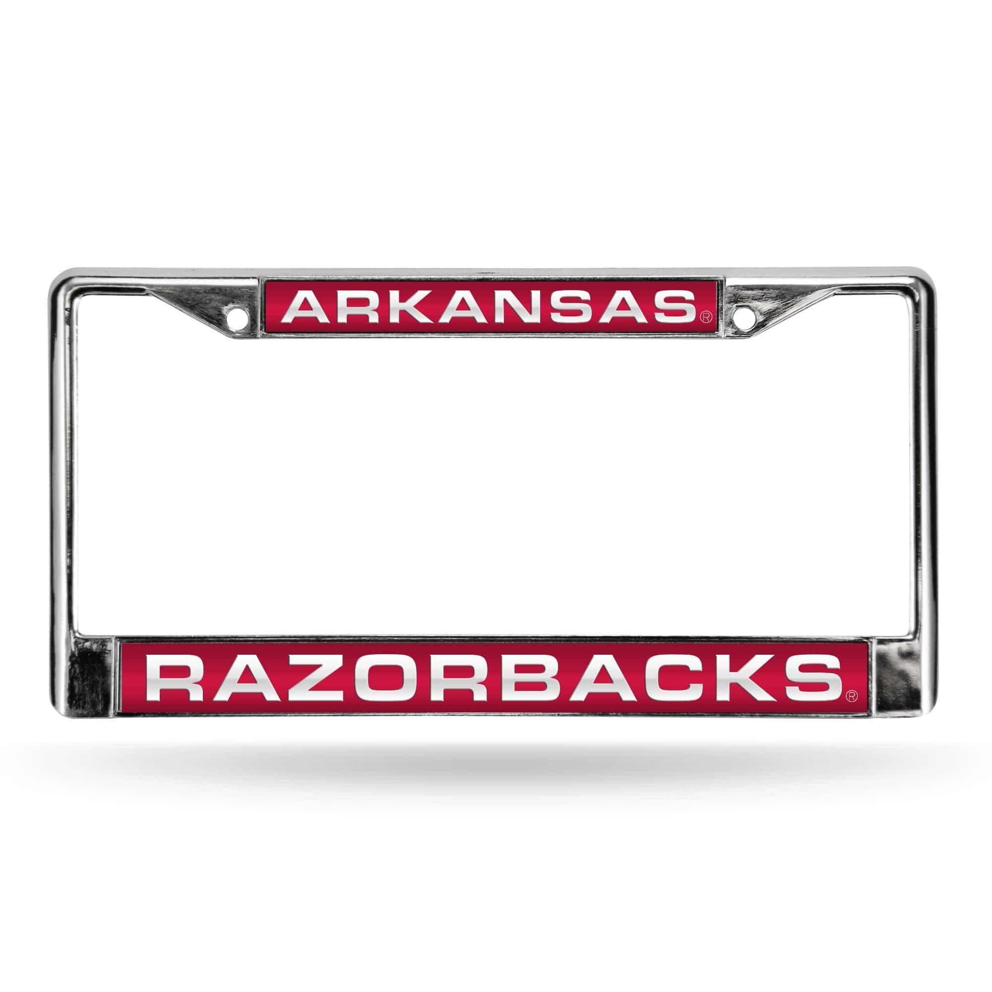 ARKANSAS Razorbacks RED LASER CHROME FRAME (Rico) - 757 Sports Collectibles