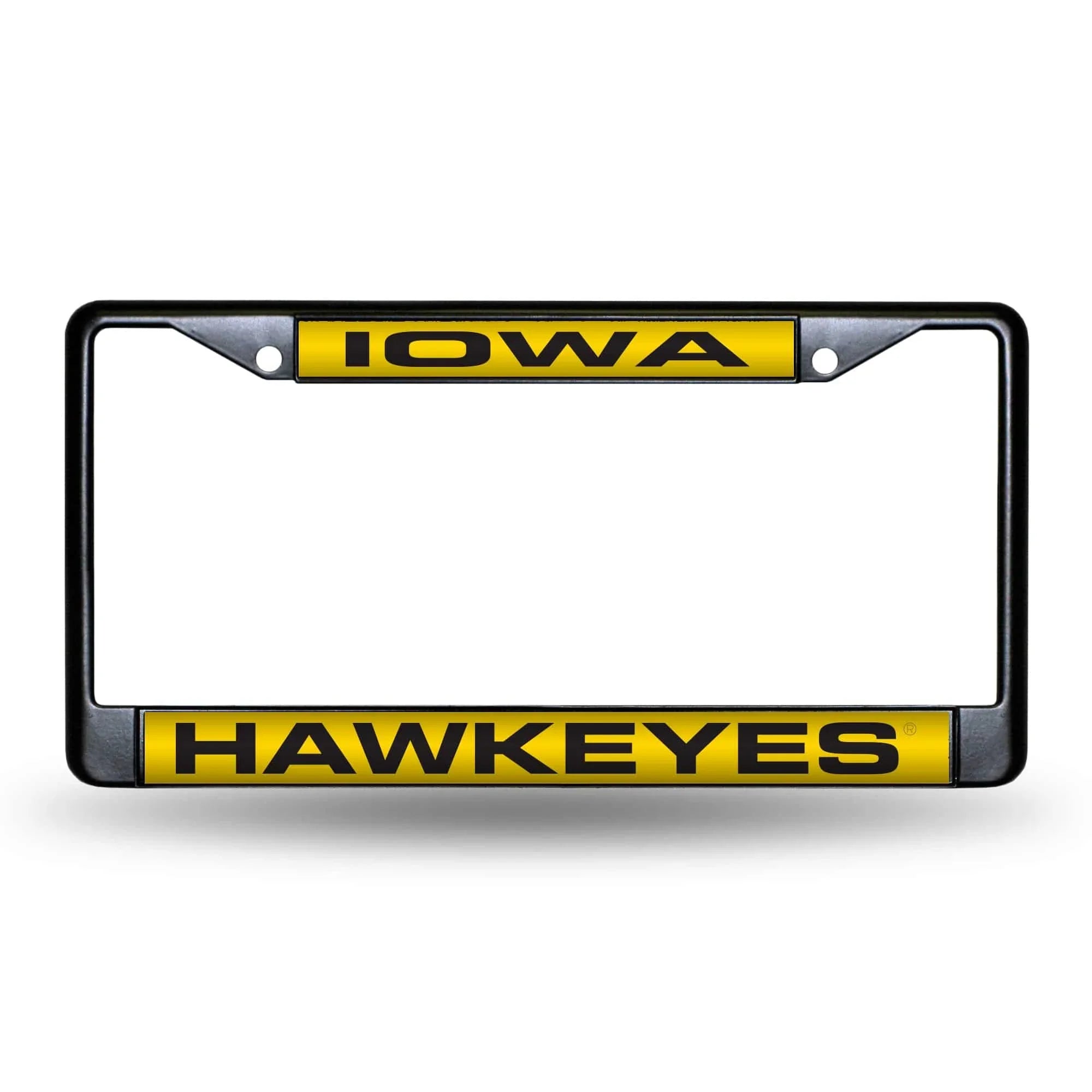 IOWA HAWKEYES BLACK LASER CHROME FRAME (Rico) - 757 Sports Collectibles