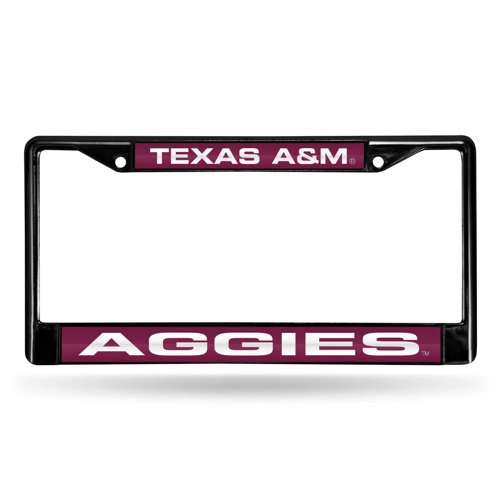 TEXAS A&M Aggies BLACK LASER CHROME FRAME (Rico) - 757 Sports Collectibles