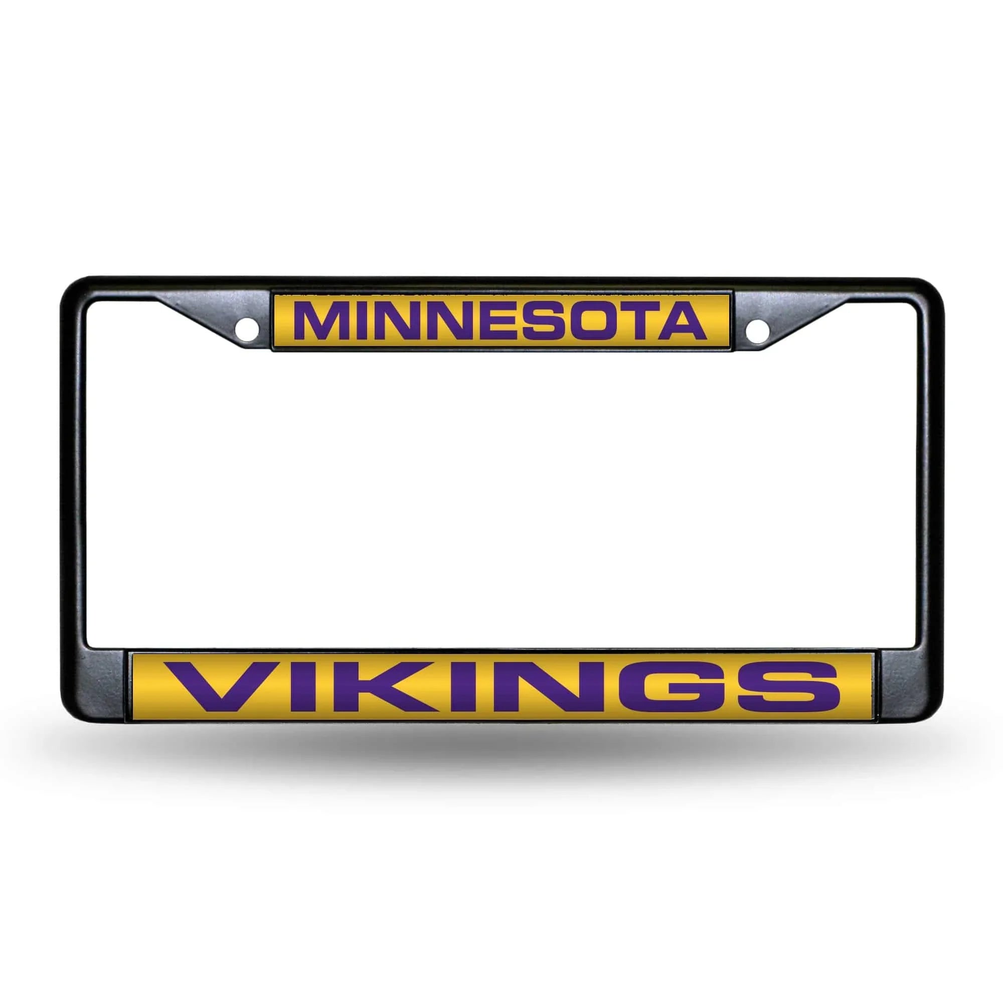 MINNESOTA VIKINGS BLACK LASER CHROME FRAME (Rico) - 757 Sports Collectibles