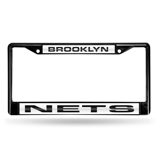 BROOKLYN NETS BLACK LASER CHROME FRAME (Rico) - 757 Sports Collectibles