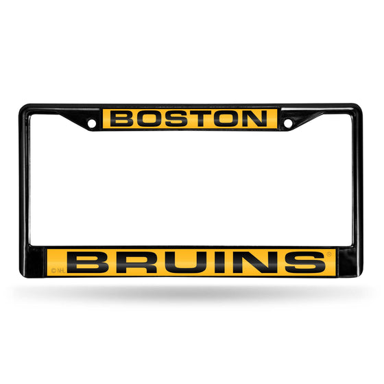 BOSTON BRUINS BLACK LASER CHROME FRAME (Rico) - 757 Sports Collectibles