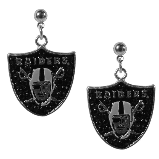 Oakland Raiders Crystal Stud Earrings (SSKG) - 757 Sports Collectibles