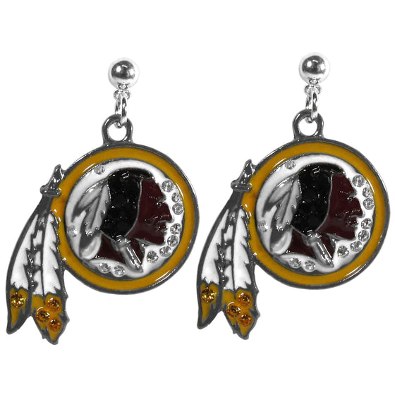 Washington Redskins Crystal Stud Earrings (SSKG) - 757 Sports Collectibles