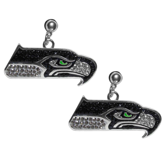 Seattle Seahawks Crystal Stud Earrings (SSKG) - 757 Sports Collectibles