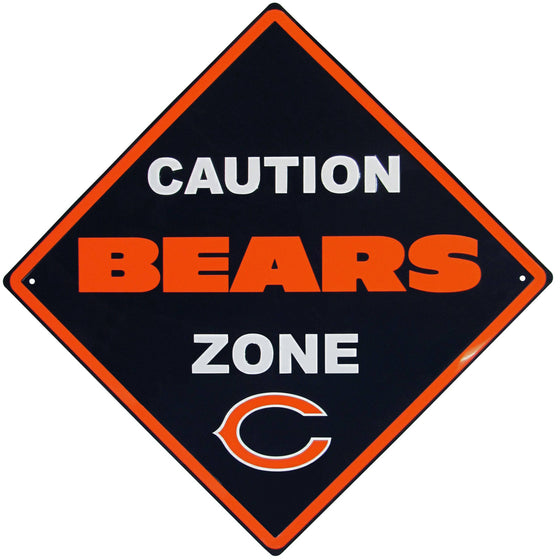 Chicago Bears Caution Wall Sign Plaque (SSKG) - 757 Sports Collectibles