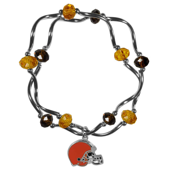 Cleveland Browns Crystal Bead Bracelet (SSKG) - 757 Sports Collectibles