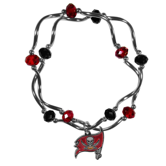 Tampa Bay Buccaneers Crystal Bead Bracelet (SSKG) - 757 Sports Collectibles