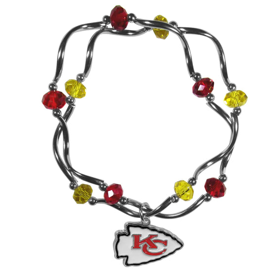 Kansas City Chiefs Crystal Bead Bracelet (SSKG) - 757 Sports Collectibles