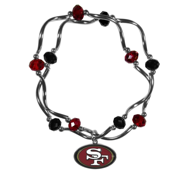 San Francisco 49ers Crystal Bead Bracelet (SSKG) - 757 Sports Collectibles