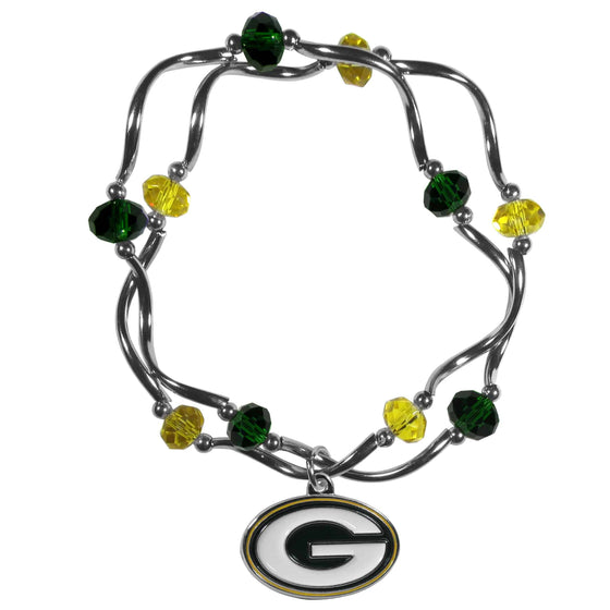 Green Bay Packers Crystal Bead Bracelet (SSKG) - 757 Sports Collectibles