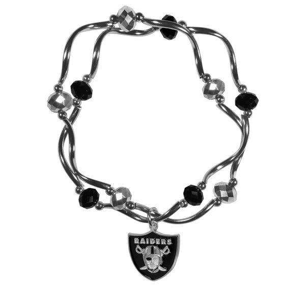 Oakland Raiders Crystal Bead Bracelet (SSKG) - 757 Sports Collectibles