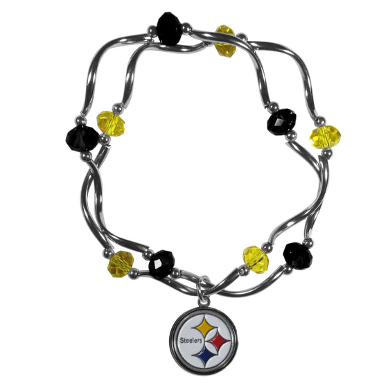 Pittsburgh Steelers Crystal Bead Bracelet (SSKG) - 757 Sports Collectibles