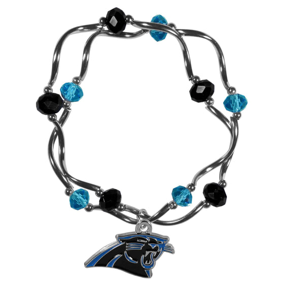 Carolina Panthers Crystal Bead Bracelet (SSKG) - 757 Sports Collectibles