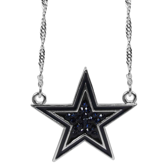 Dallas Cowboys Crystal Logo Necklace (SSKG) - 757 Sports Collectibles