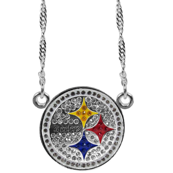 Pittsburgh Steelers Crystal Logo Necklace (SSKG) - 757 Sports Collectibles