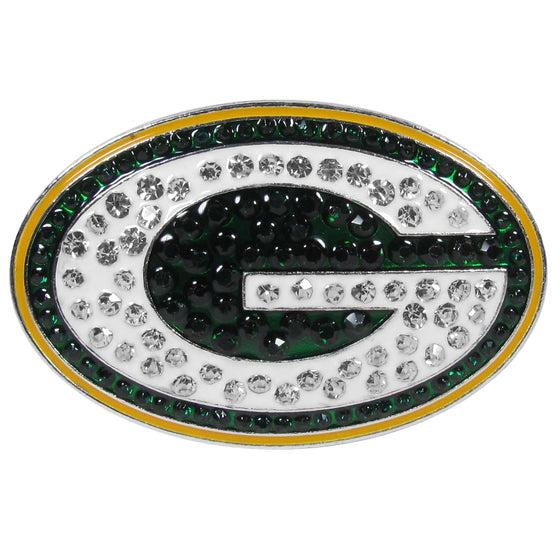 Green Bay Packers Crystal Pin (SSKG) - 757 Sports Collectibles