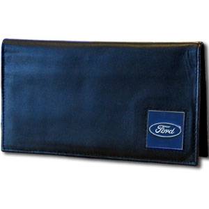 Ford Genuine Leather Deluxe Checkbook Cover (SSKG) - 757 Sports Collectibles