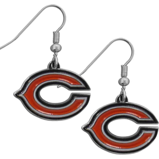 Chicago Bears Chrome Dangle Earrings (SSKG) - 757 Sports Collectibles